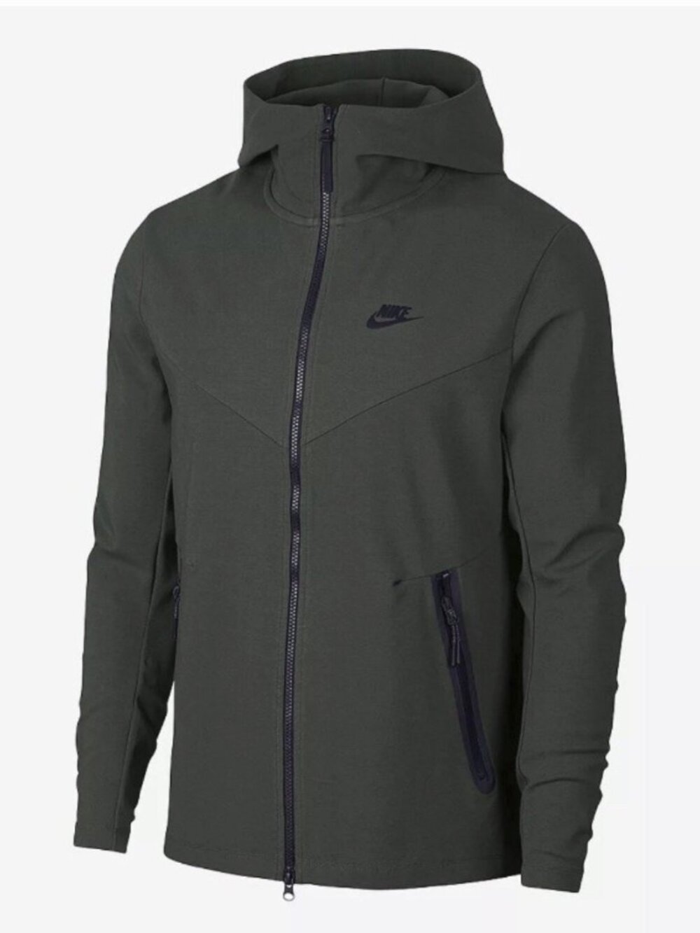 Nike Mens Sportswear Tech Pack Fleece Jacket AA3784-001 Olive Green- Large